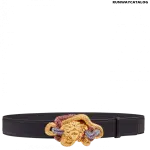 Versace Snake Medusa Leather Belt