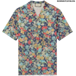 GUCCI Oversized Camp-Collar Printed Cotton Shirt