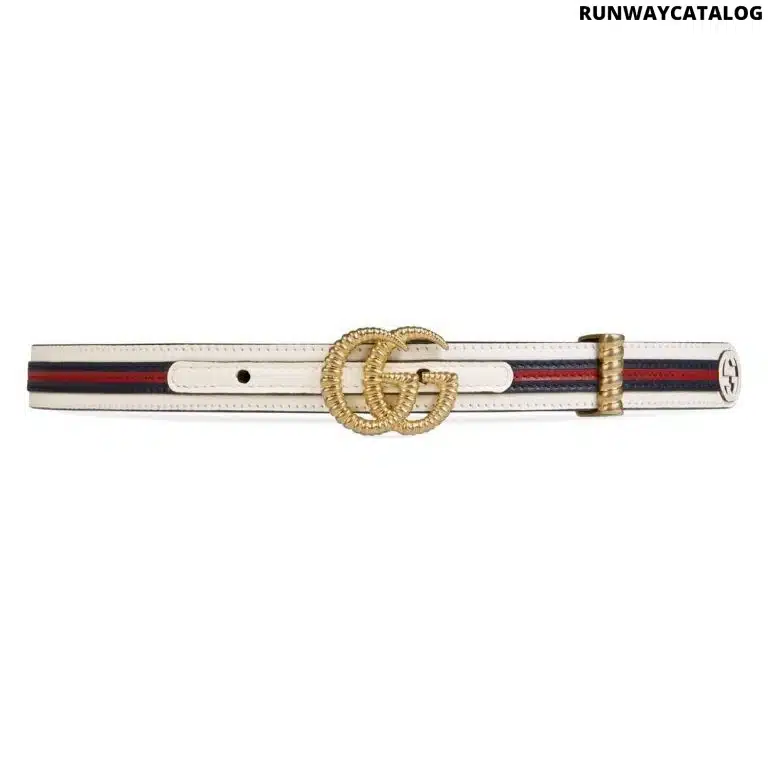 Gucci Leather belt with torchon Double G buckle