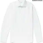 Burberry Logo-Embroidered Cotton-Poplin Shirt