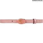 Gucci Leather belt with oval enameled buckle