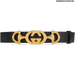 Gucci Leather belt with Interlocking G Horsebit