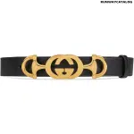 Gucci Leather belt with Interlocking G Horsebit