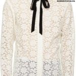 GUCCI Off-White Floral Macrame Shirt