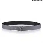 LV INITIALS TAIGA LEATHER BELT