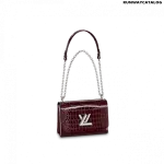 Louis Vuitton Twist MM Bag in Bordeaux Red