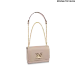 Louis Vuitton Twist MM Bag In Galet Gray