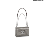 Louis Vuitton Twist MM Bag in Gris Orage Grey