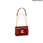 Louis Vuitton Twist MM Bag in Rouge Carmin Red