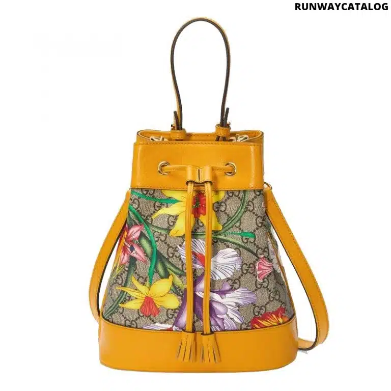 Gucci Ophidia GG Flora small bucket bag