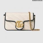 Gucci White GG Marmont Super Mini Bag