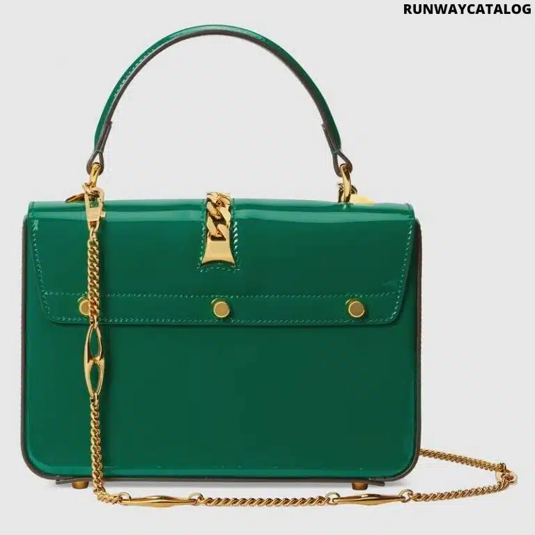 Gucci Sylvie patent leather mini top handle bag - Image 2