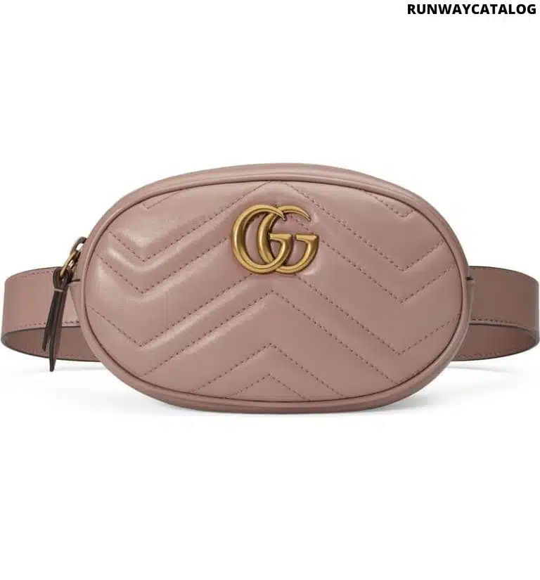 Gucci GG Marmont Matelasse Leather Belt Bag