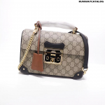 Gucci Padlock GG small bamboo shoulder bag