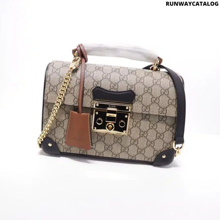 Gucci Padlock GG small bamboo shoulder bag