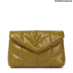 SAINT LAURENT Loulou Puffer leather clutch