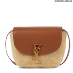 SAINT LAURENT Kaia shearling and leather shoulder bag