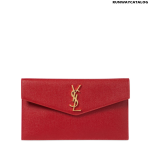 SAINT LAURENT Uptown leather clutch