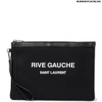 SAINT LAURENT Rive Gauche canvas pouch