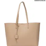 SAINT LAURENT Shopping E/W leather tote