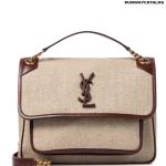 SAINT LAURENT Niki Medium linen shoulder bag