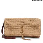 SAINT LAURENT Kate 99 raffia shoulder bag