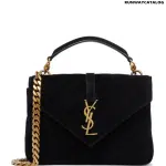 SAINT LAURENT Collège Medium suede shoulder bag