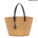 SAINT LAURENT Panier Medium raffia tote