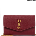 SAINT LAURENT Uptown leather clutch