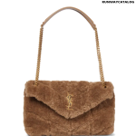 SAINT LAURENT Loulou Puffer Small shearling shoulder bag