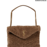 SAINT LAURENT Loulou Puffer Medium shearling shoulder bag