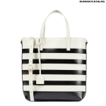 SAINT LAURENT Shopping Toy striped leather tot