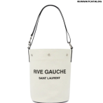 SAINT LAURENT Noe Small leather-trimmed bucket bag