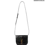 SAINT LAURENT Kaia Small croc-effect leather shoulder bag