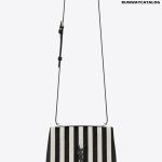 YSL SPONTINI Small satchel in ponyskin-look leather with a striped print bag