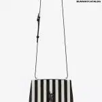 YSL SPONTINI Small satchel in ponyskin-look leather with a striped print bag