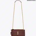 YSL Sunset Medium in Crocodile Embossed Shiny Leather Bag