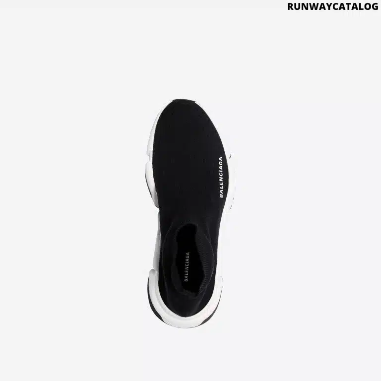 Balenciaga Men's Speed Recycled Trainers in Black/White - Image 2