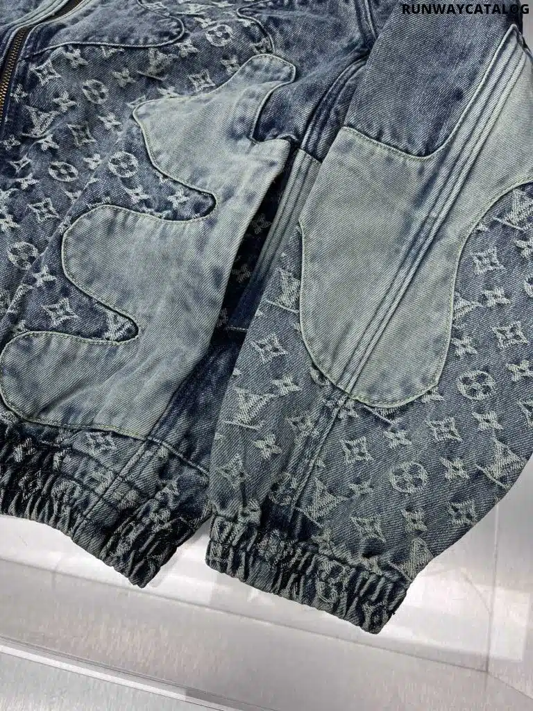 Monogram Patchwork Denim Hoodie - Image 5