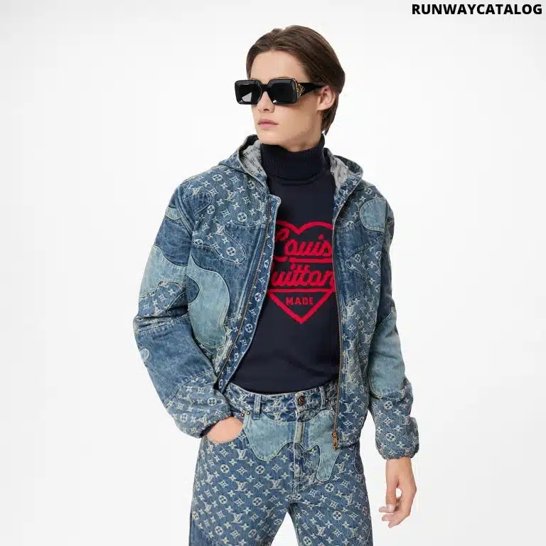 Monogram Patchwork Denim Hoodie - Image 3