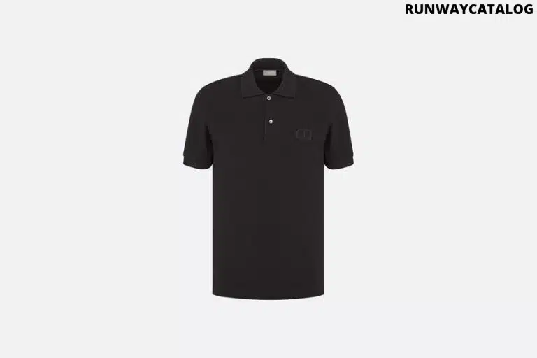 CD ICON POLO SHIRT Black Cotton Piqué