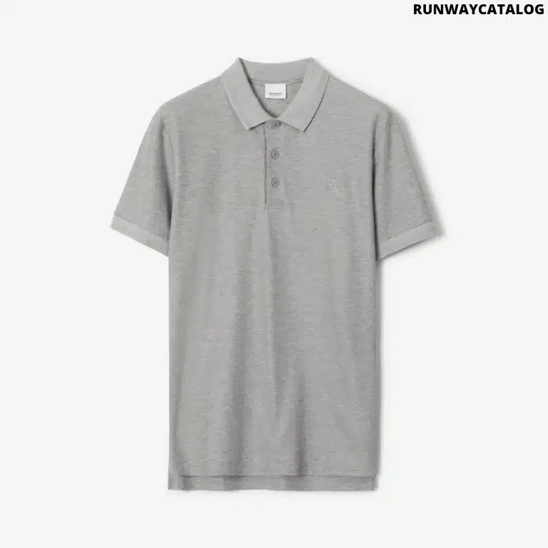 Monogram Motif Cotton Piqué Polo Shirt