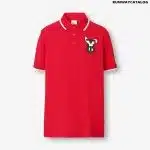 Rabbit Print Cotton Piqué Polo Shirt