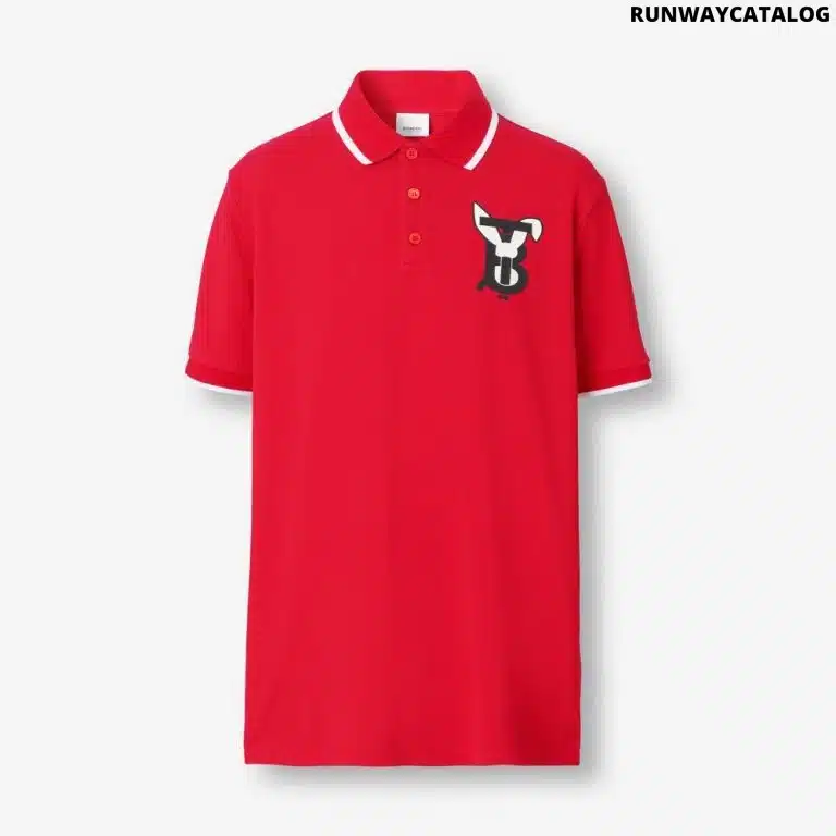 Rabbit Print Cotton Piqué Polo Shirt