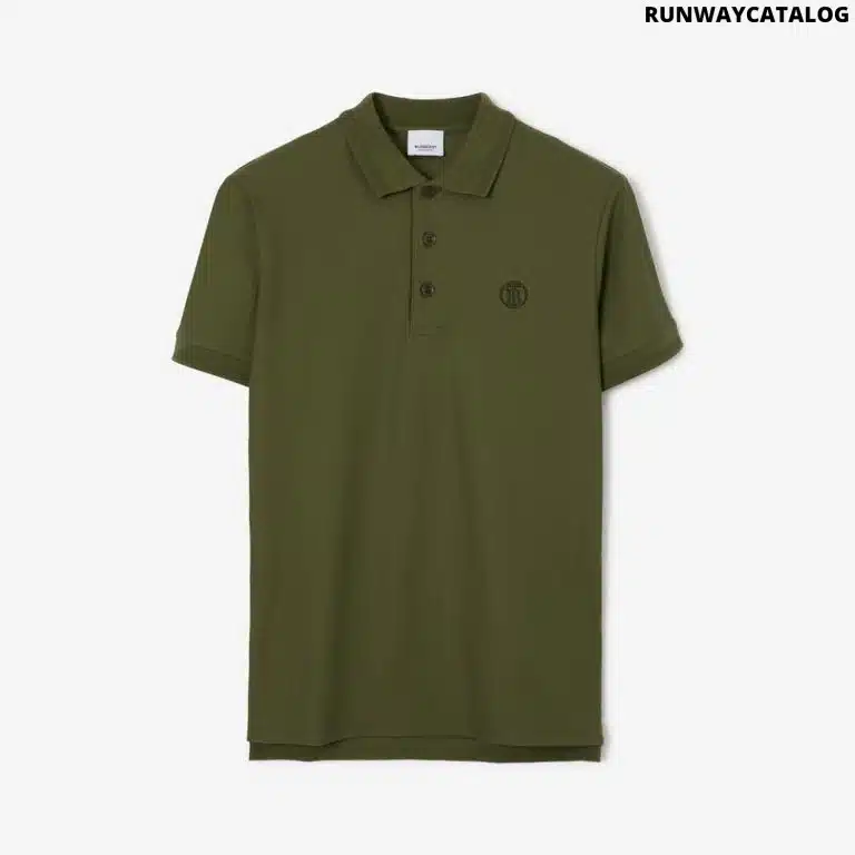 Monogram Motif Cotton Piqué Polo Shirt