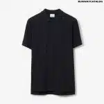 Monogram Motif Cotton Piqué Polo Shirt Dark Blue