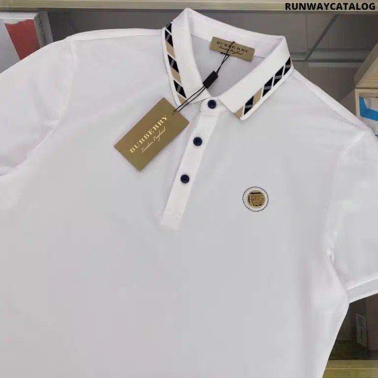 Logo Cotton Lapel Polo Shirt White - Image 2