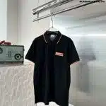 Logo capsule Cotton Piqué Polo Shirt Black