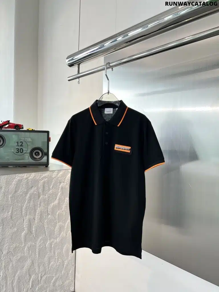 Logo capsule Cotton Piqué Polo Shirt Black