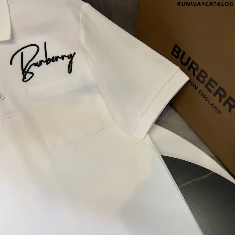 Embroidered Cotton Piqué Polo Shirt White - Image 2